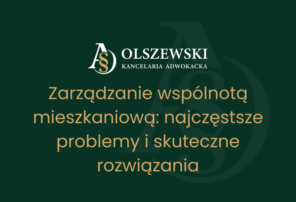 Zarządzanie wspólnotą mieszkaniową